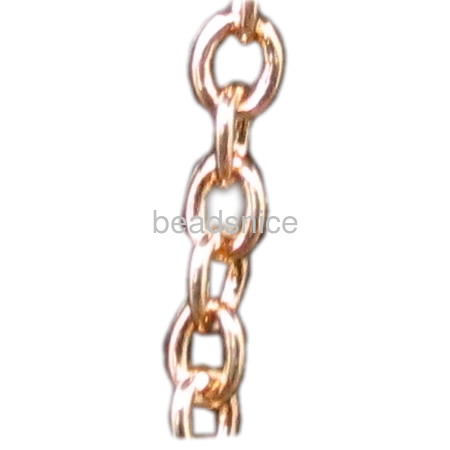 Gold plated Chain,brass,50m/group,